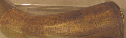 powder horn, detail