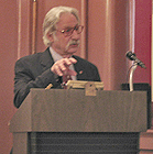 Julian Padowicz at the Founders Day Lecture at the Stamford Historical Society