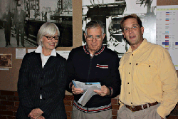 Paulette Clark Kaufmann, speaker at 2009 the Founders Day Lecture, with Librarian Ron Marcus and Executive Director Tom Zoubek
