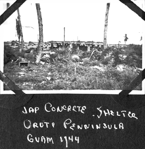 Japanese concrete shelter, Orote Peninsula, Guam 1944