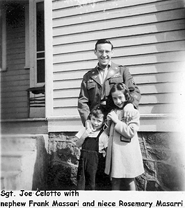 Joe with nephew and niece, Frank and Rosemary Massari