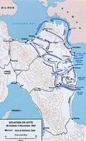 Situation at Leyte 20 October to 2 November 1944