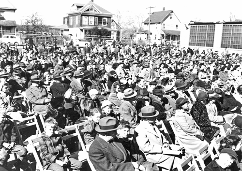 Attendance at the Army Navy 'E' ceremonies