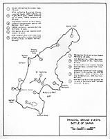 Principal Ground Events, Battle of Saipan, click for large image