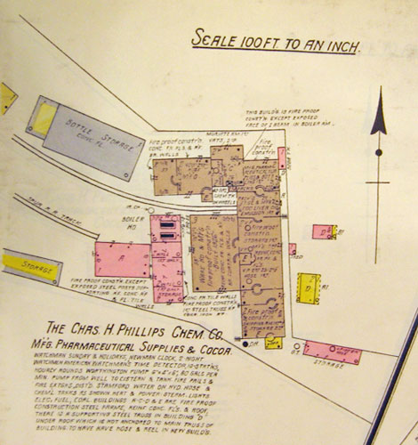 real estate map showing the Phillips plant