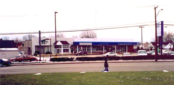 Shopping center across from St. Mary's Church, January 2003