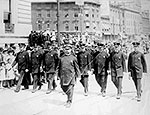 Chief Bill Brennan leading his troops at a parade