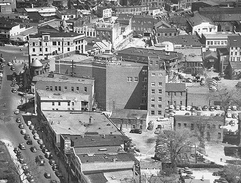 1948 aerial view of Bank Street building