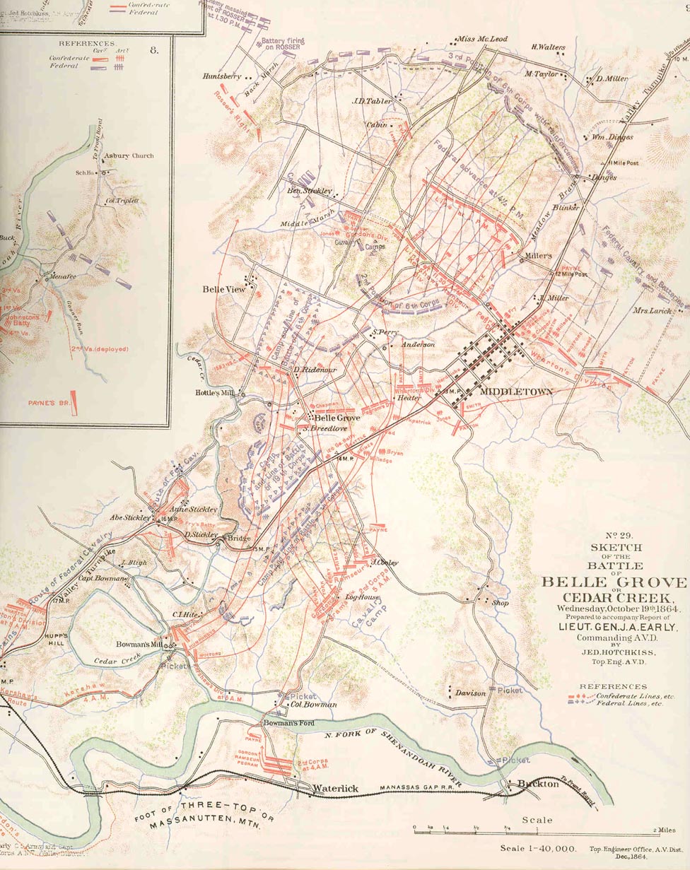 Battle Sketch of Belle Grove or Cedar Creek, October 19th, 1864 Battle Sketch of Belle Grove or Cedar Creek, October 19th, 1864