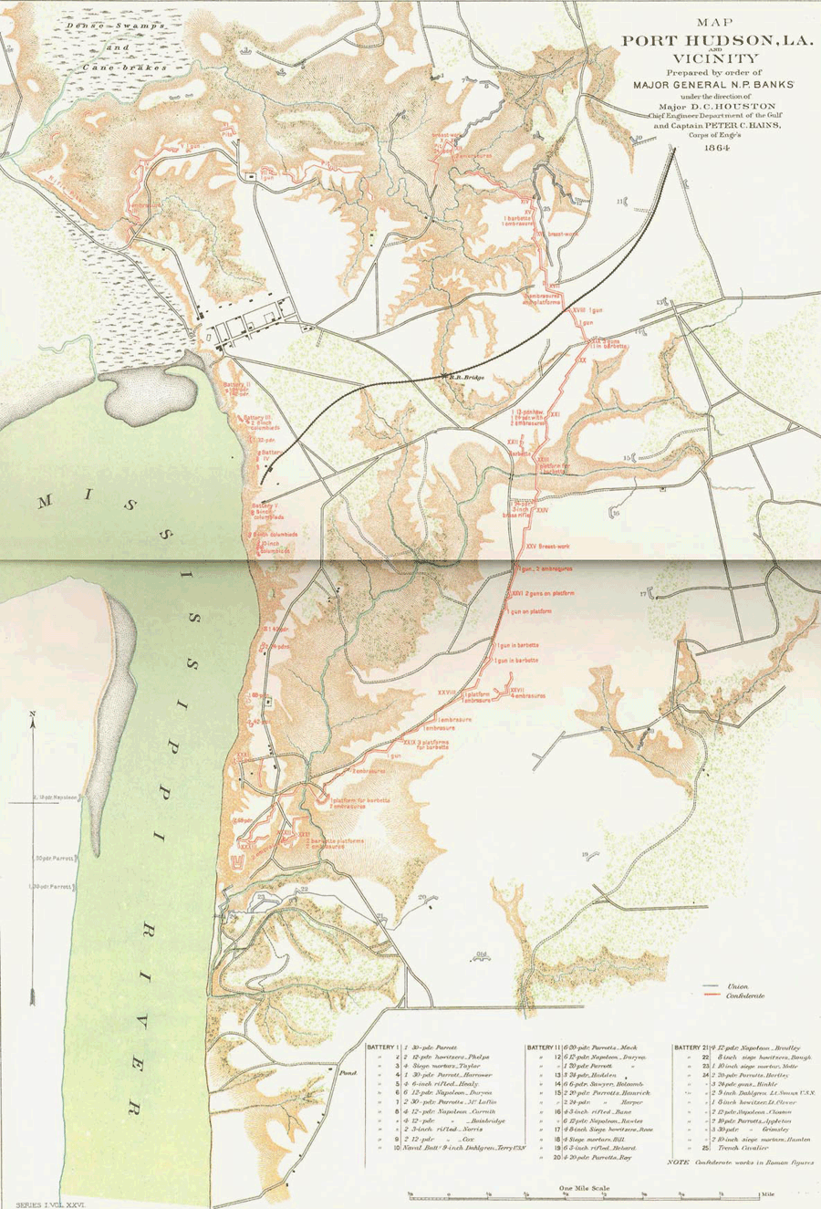 Port Hudson, LA and vicinity, 1864