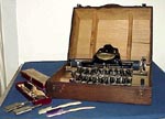 Typewriter, case, and tools, from our collection, click here for larger image