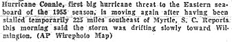 hurricane chart of 8/11/55 - text