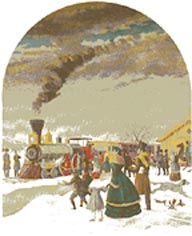 Mural: First Train to Stamford