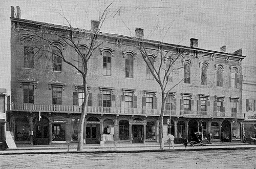 Miller's Block, earlier called Seely's Block, circa 1892
