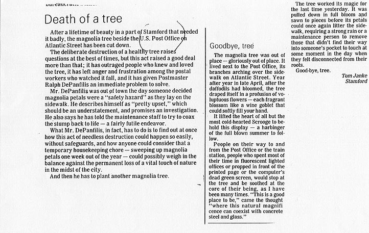 scanned article: The Death of a Tree