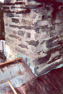 Hoyt Barnum House roof, restoration work