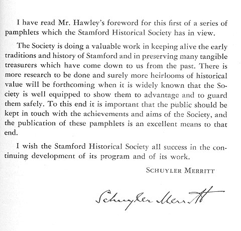 Introduction to The Stamford Historian by Schuyler Merritt Introduction to The Stamford Historian by Schuyler Merritt