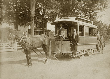 Horse Car Number 1, on Summer Street, circa 1890