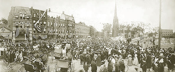 laying of the corner stone for the new townhall