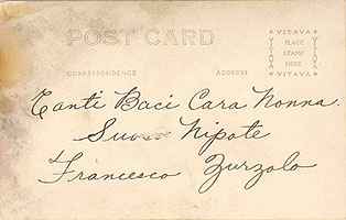 back of Frank's photo postcard back of Frank's photo postcard