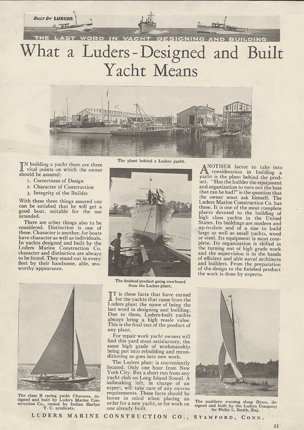Luders Yacht Brochure