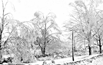 High Ridge Road in the snow