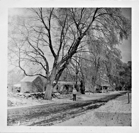 Turentine's house, to the right Emma Weed's house (later John Lawson's)