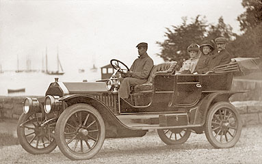 J.C. Reynolds family in their motor car