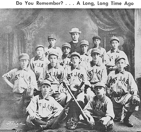1911 St. John's R. C. Church Altar Boys Baseball Team