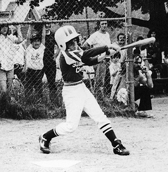 Michael Lobozza at bat
