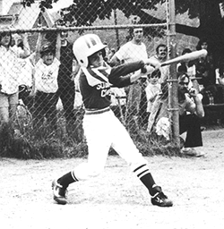 Michael Lobozza at bat