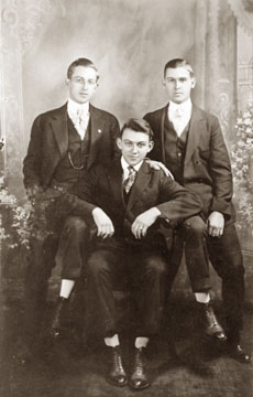 Elmer, Clarence and William Weed, 1917