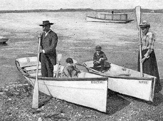 Rowing boats at Shippan Point Rowing boats at Shippan Point