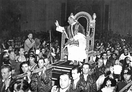 The pope dominated the moral life from his monastic recluse at St. Peters and Vatican City The pope dominated the moral life from his monastic recluse at St. Peters and Vatican City