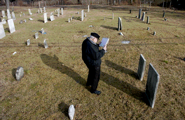 Dick Roberts surveys the West Stamford Cemetery