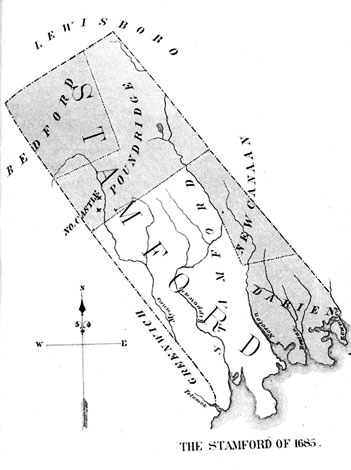 map of Stamford boundaries, 1865
