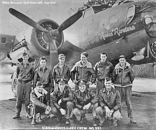 Rosie’ Riveters flight crew, Mike Bocuzzi second form left, top row