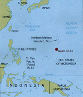 Map of Guam area, click for full size map