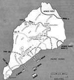 Iwo Jima battle map, click here for larger size