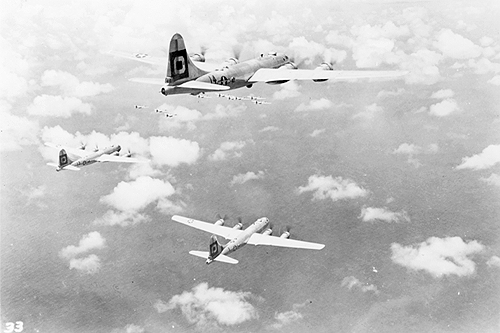 39th Bomb squadron plane dropping bombs