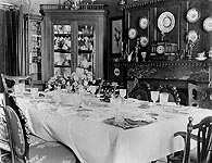 dining room in 1900 - click here for larger image