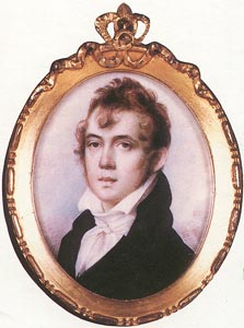 Anson Dickinson - miniature portrait