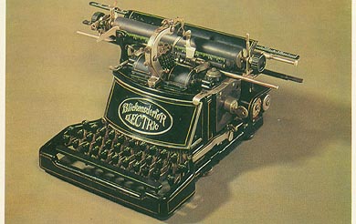 postcard of electric typewriter