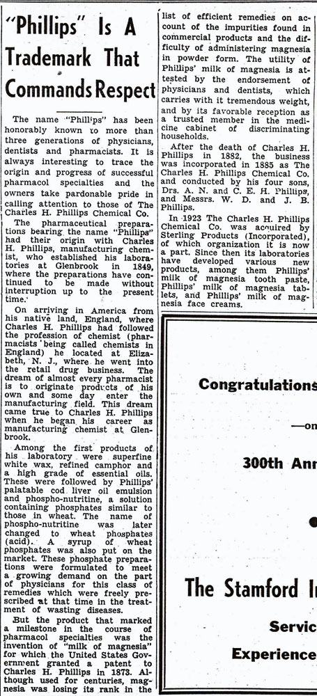 1941 newspaper article on the Phillips Chemical Company