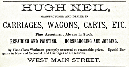 1892 city directory ad, Hugh Neill 1892 city directory ad, Hugh Neill