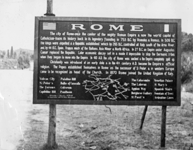 guide post and map of Rome for the soldiers