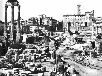 what is left of the Roman Forum
